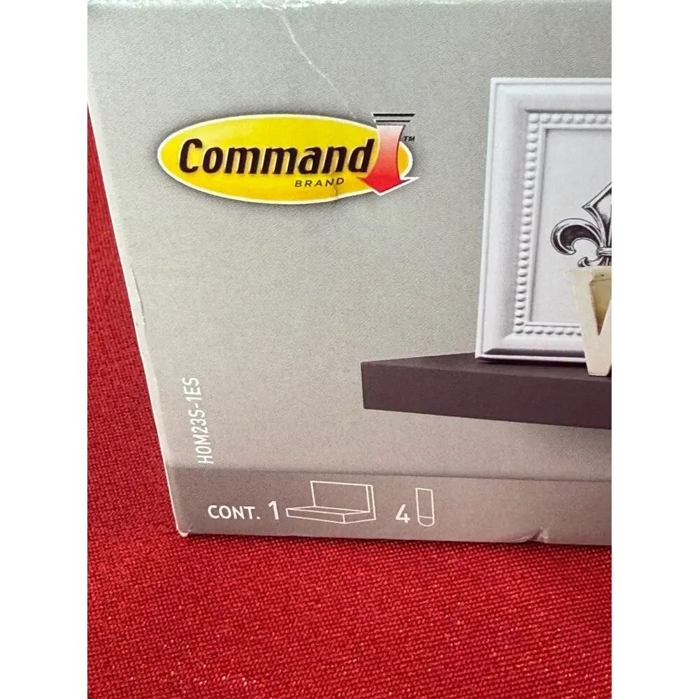 Lot 4 New 3M Command Display Ledge Slate Floating Wall Shelves 2lb Damage Free